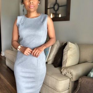 TAHARI Gray Semi-Casual Dress Sz S